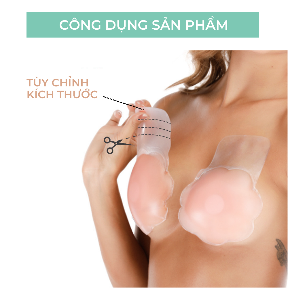 Cặp Miếng Dán Nâng Ngực Silicone - Dán Ngực Tái Sử Dụng BEBE CHIC