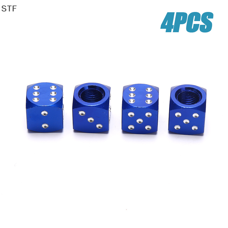 STF 4 cái nắp van khí lốp bánh xe tải xe hơi hình con xúc xắc nắp chống bụi Van Xe Đạp