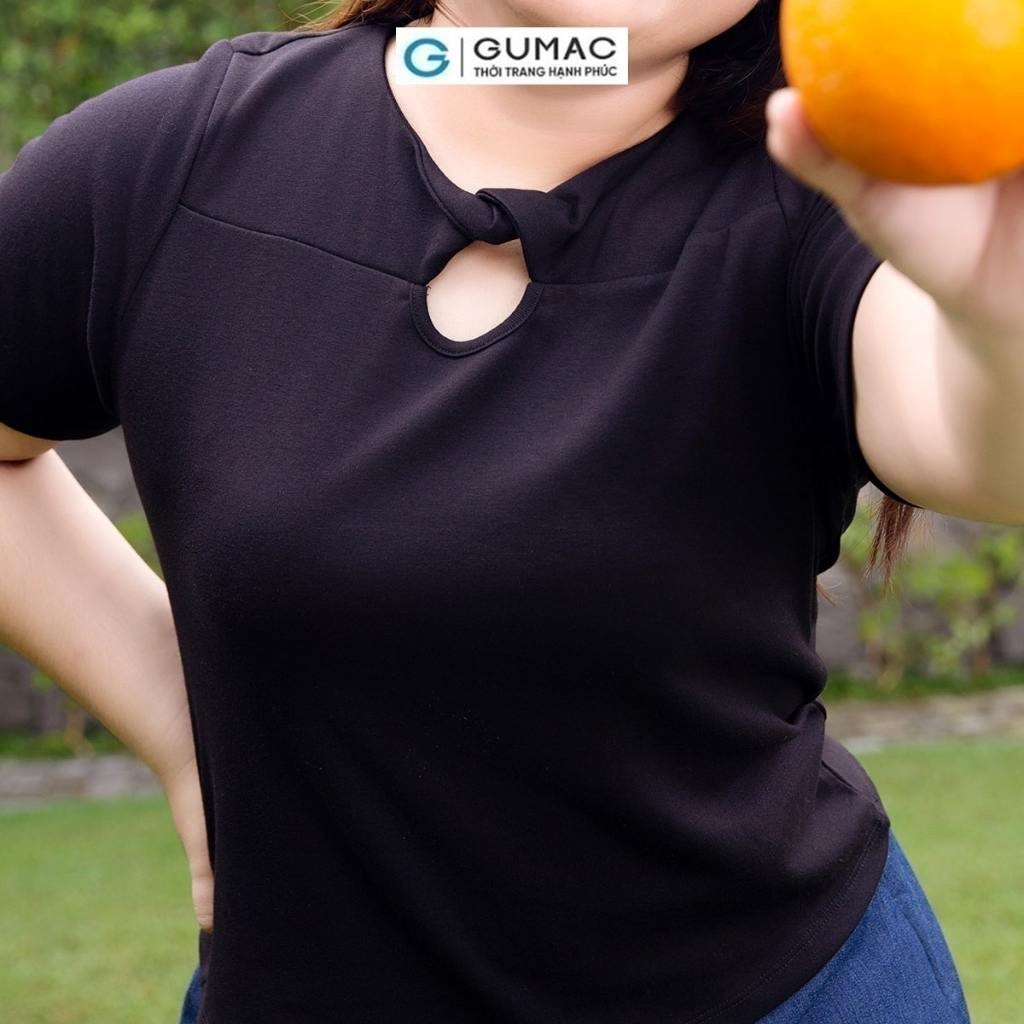 [25 - 29.4 |Voucher 8-12%] Áo thun nữ bigsize cổ xoắn thời trang GUMAC ATD10037