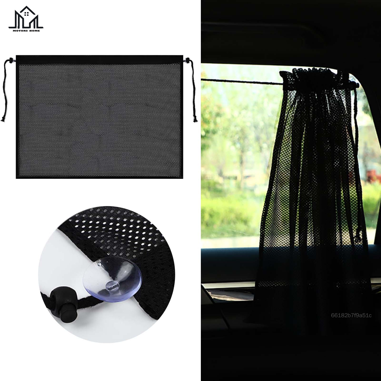 Car Sunshade Window Curtain Suction Cup Install Sun Protection Retractable Sunshield Suitable for Reduce Car Inside Temperature DZTY-MY