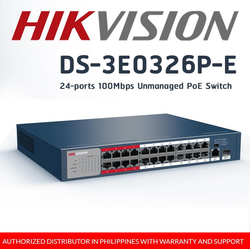 Hikvision DS3E0526PE 24 Port Gigabit Unmanaged POE Switches Lazada PH