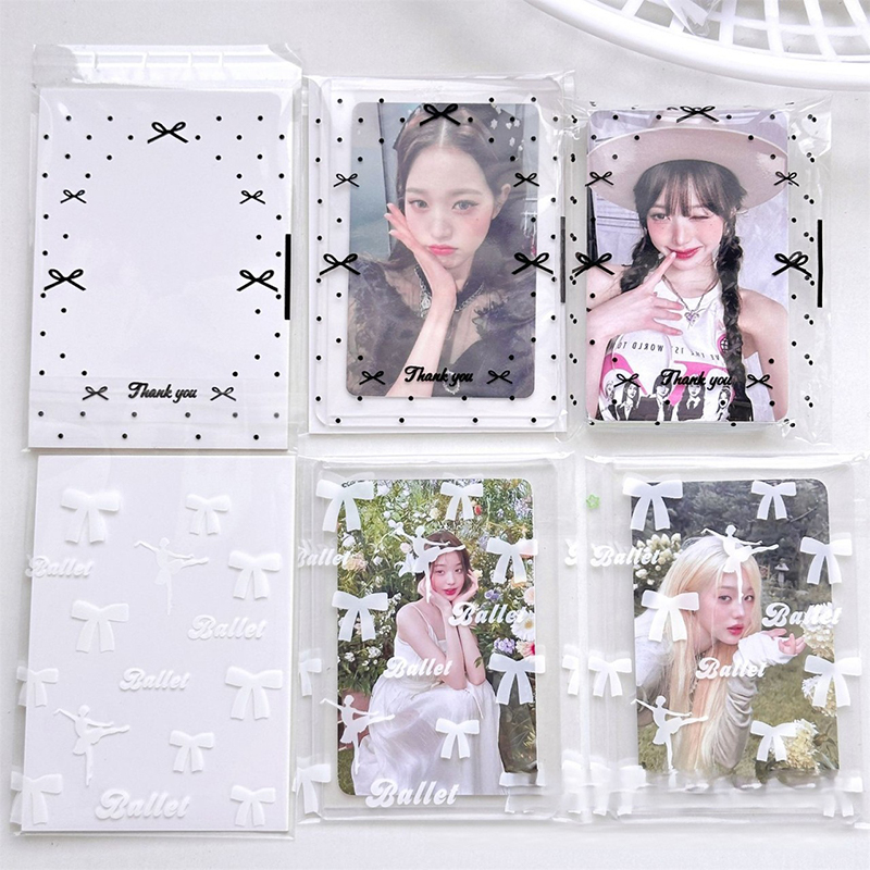 50pcs/pack Clear Photocard Sleeves Self-adhesive Card Cover Idol Photo Packaging Bag Self Sealing Bag Gift Card Protector CVFHHH. 