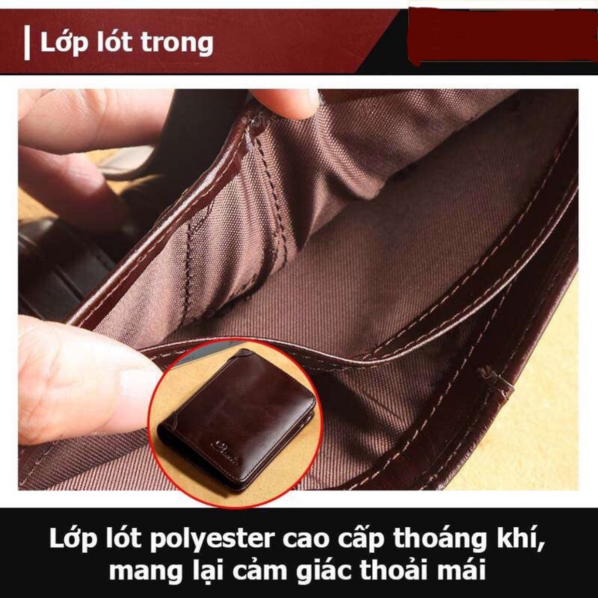 bóp nam da bò DANTE, ví nam da cao cấp thời trang