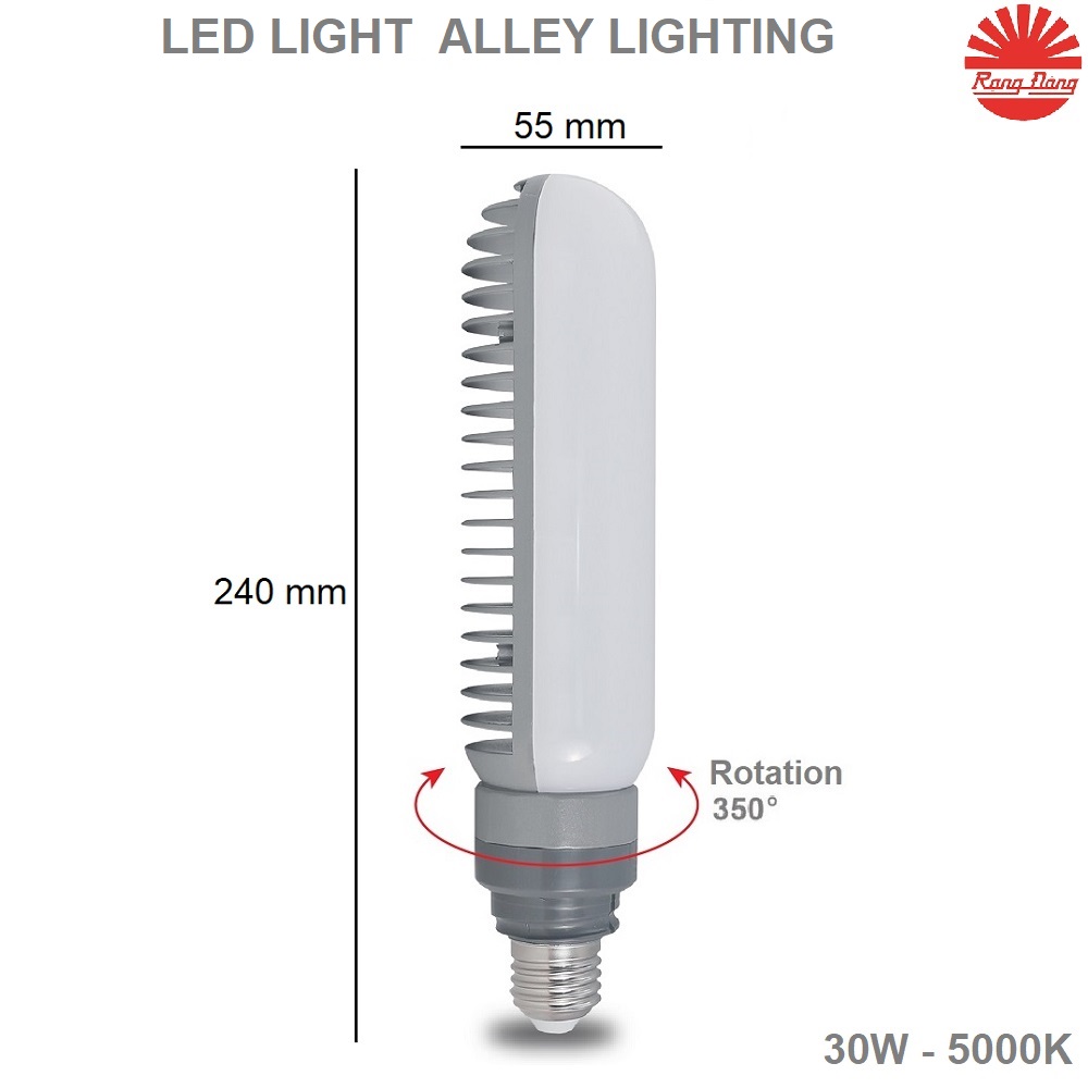Đèn led chiếu sáng xóm ngõ 30w Rạng Đông 5000k