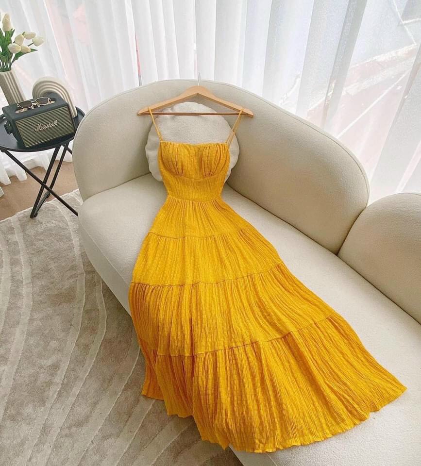 Maxi dao phố đi biển cột nơ sau