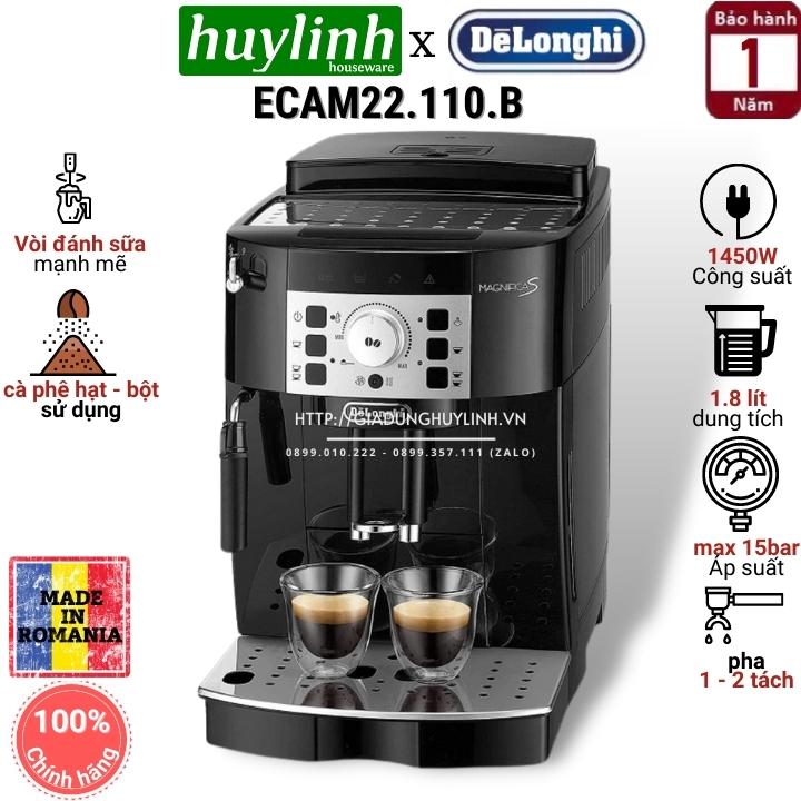 Máy pha cà phê tự động delonghi ecam22.110.b - chính hãng