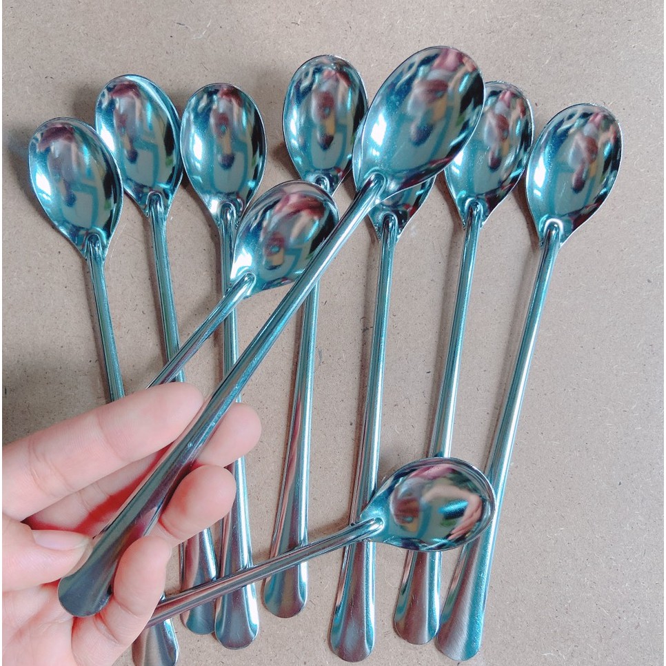 Bộ 10 muỗng cafe inox 430 dài 18cm