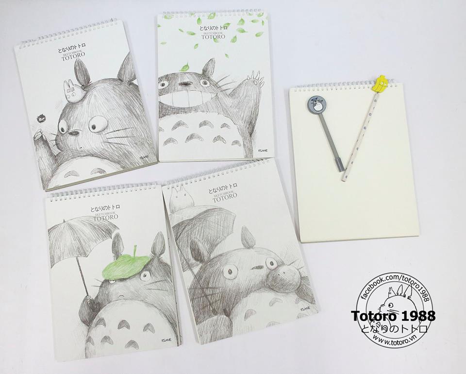 Sổ giấy vẽ gáy lò xo Thú Cưng Vui Nhộn Totoro Trái Cây