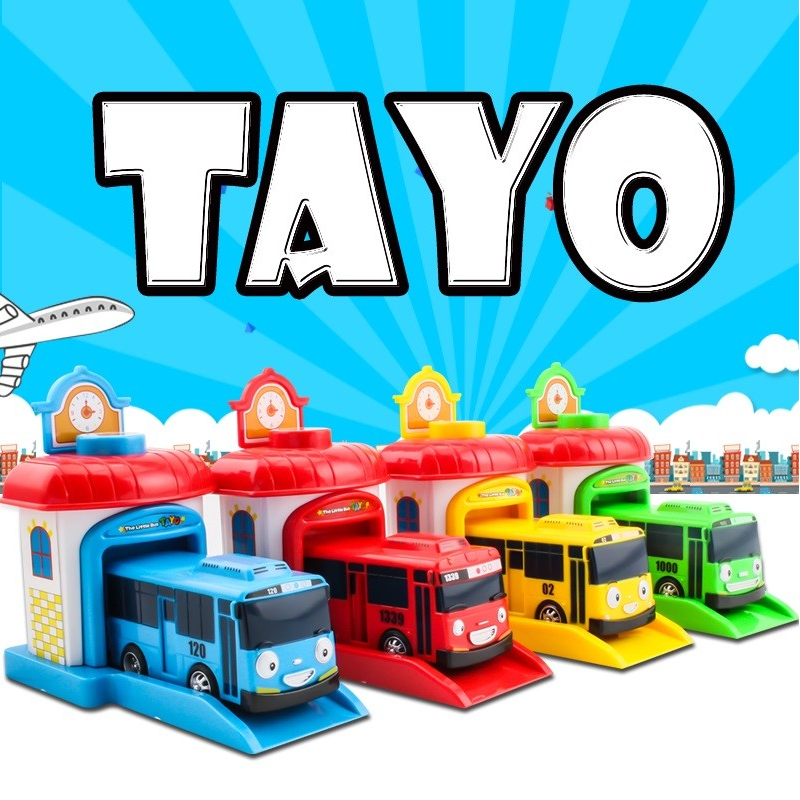 Bộ xe buýt Tayo Bus gồm 4 chiếc 4 màu khác nhau mô hình ô tô nhân vật trong  phim Tayo The Little Bus  Lazadavn