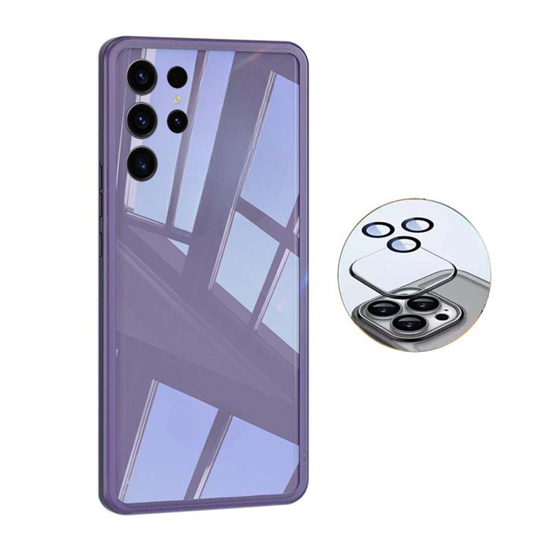 New Phone case Samsung Galaxy S25 Ultra Back cover Camera Protection Semi  Transparent Soft Silicone Shockproof with Lens Protector Films for Samsung 