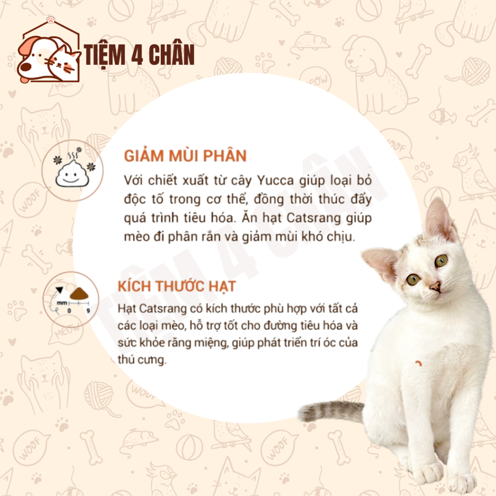 Thức ăn khô dạng hạt cho mèo mọi lứa tuổi Catsrang for Cats