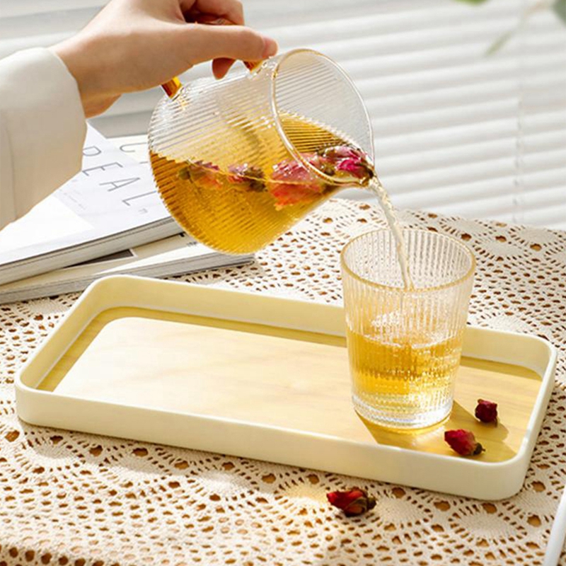 Nhật bản-phong cách trà Khay phục vụ ăn sáng chiếc đĩa trái cây lưu trữ Pallet đĩa nhựa khay hình chữ nhật