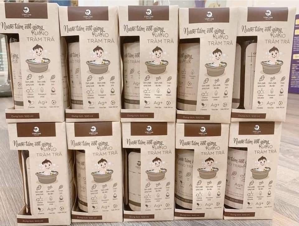 Nước Tắm Cốt Gừng Nano Tràm Trà,chai 500ml