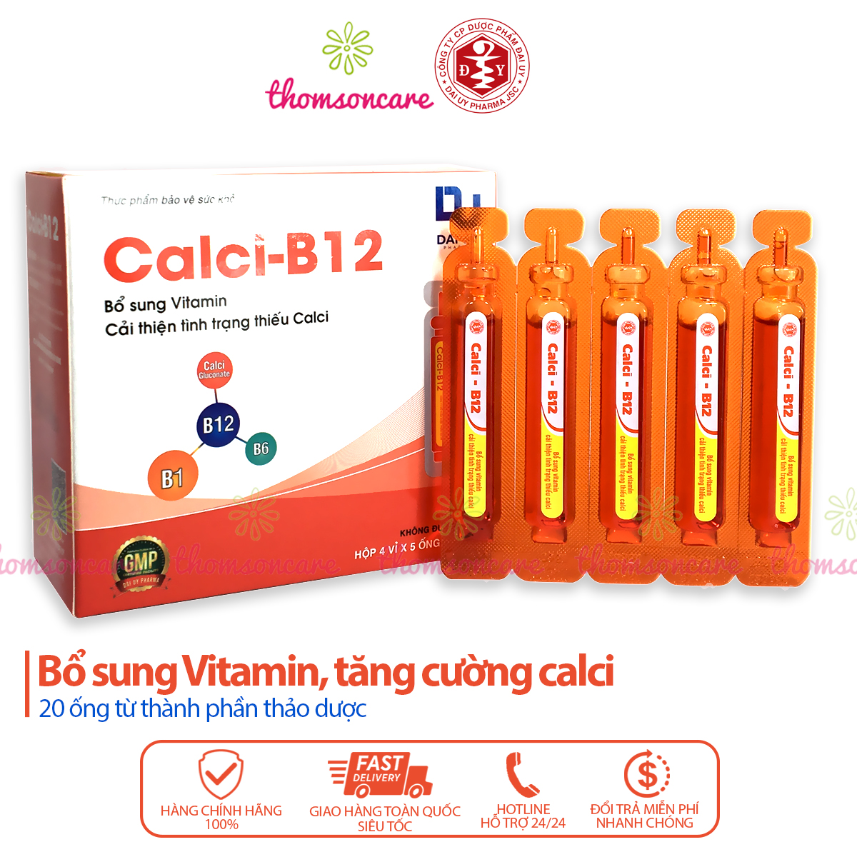 Calci B12 hộp 20 ống 10ml - Bổ sung vitamin thumbnail