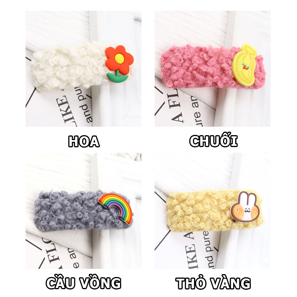 Kẹp tóc len nhiều hình dễ thương KT22