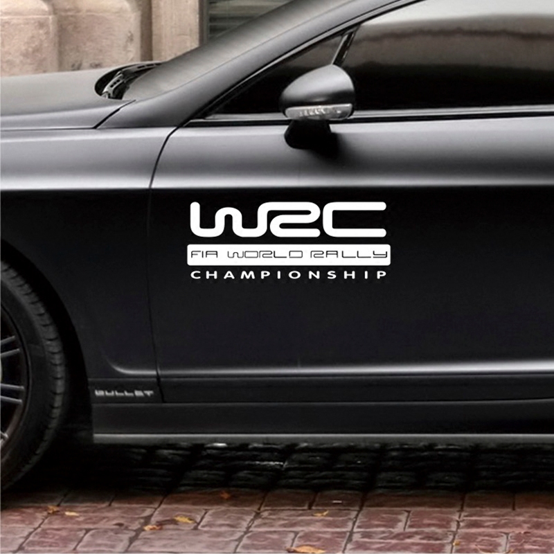 Bộ 2 Tem dán cửa xe ô tô WRC Phản Quang