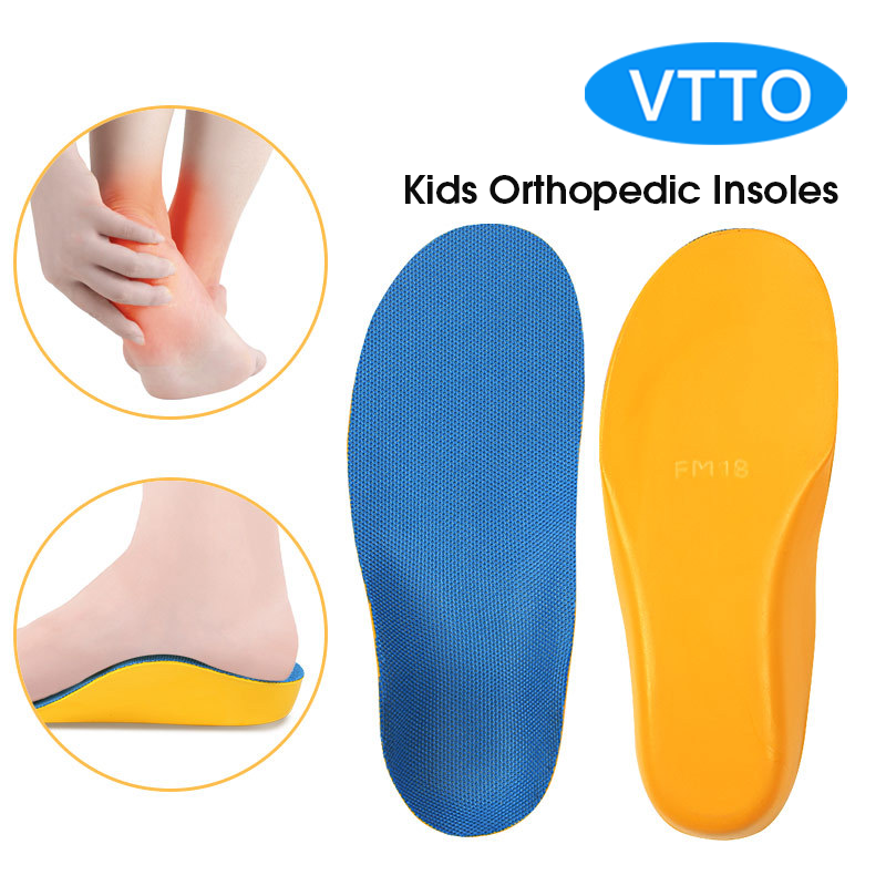 VTTO 1Pair Kids Orthopedic Insoles Flat Foot Arch Support Insole For Children Correction Feet Care O/X Leg Orthotics Sport Sole Inserts Pad