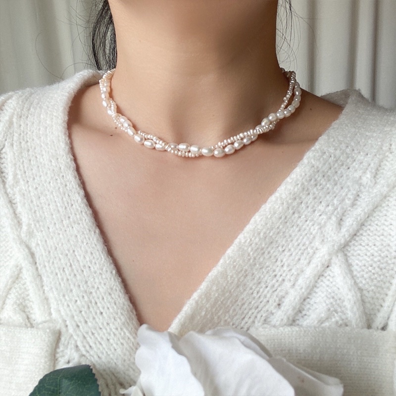 Dây chuyền ngọc trai bạc hạt trắng ngà 10ly - nt34 - ngọc trai trường thịnh