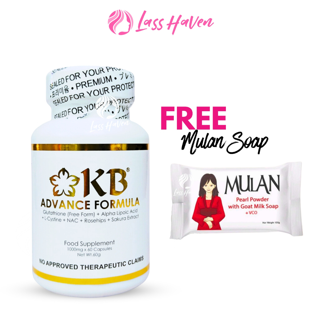 lazada kb glutathione Advance Formula | 60 Capsules 2 boxes KB Kyusoku Bihaku