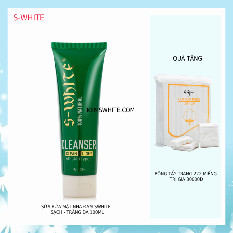 Sửa Rửa Mặt Swhite Tinh Chất Nha Đam Lựau
