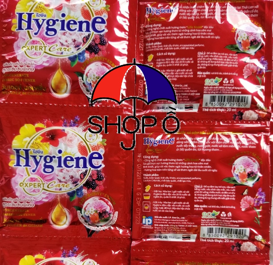 Combo 5 dây ( 60 gói) Nước xả vải đậm đặc Hygiene Thái Lan