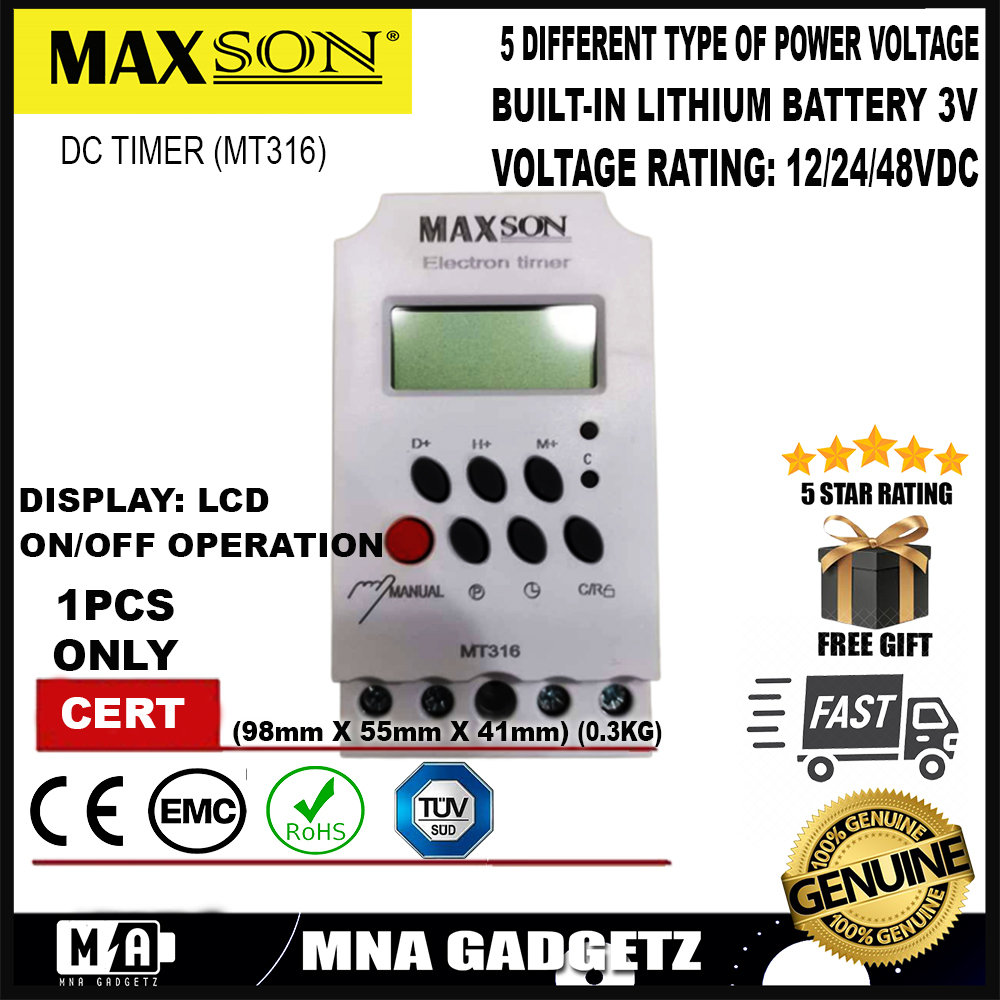 MAXSON 12V DC TIMER SWITCH TIME RELAY FOR SET TIMER INUSE IN ONE TIME