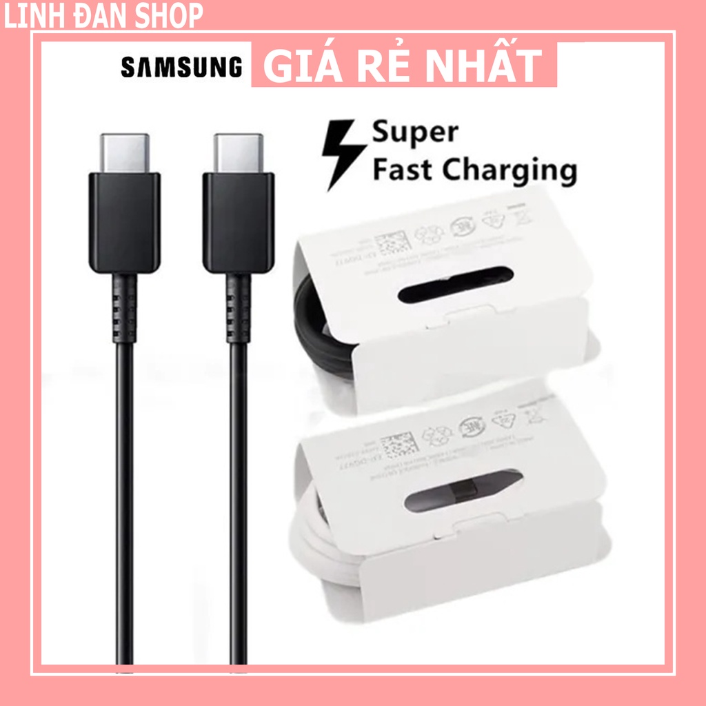 DÂY CÁP SẠC NHANH SAMSUNG  TYPE C TO TYPE C  DÂY 2 ĐẦU TYPE C
