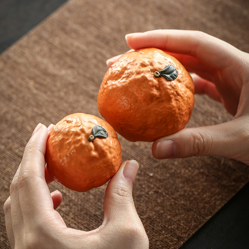 Tea Pet Purple Sand Orange Tea Play and Nourish Boutique Bionic Fruit Orange Big Lucky Tea Table Decoration