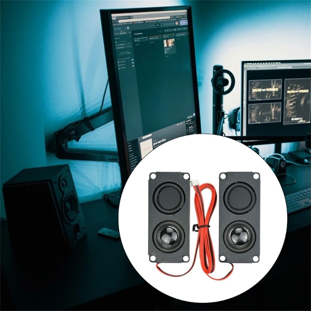 Portable 2Pcs Computer Speaker LED TV Speaker Square Speaker DIY for ...