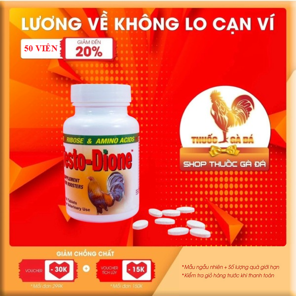 TESTO-DIONE (giống DV3) tăng lực cho gà đá