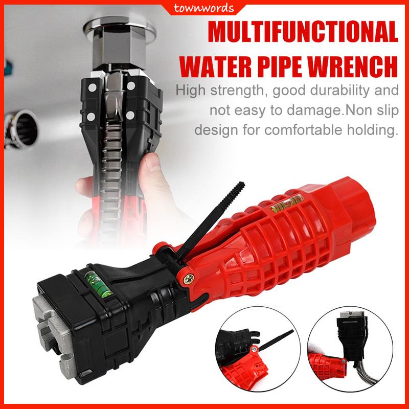 18 In 1 Multifunction Faucet Sink Installer Wrench Foldable Kitchen Bathroom Plumbing Pipe Spanner Tool Pipe Spanner Kitchen Faucet Socket Wrench 18 In 1 Faucet Socket Wrench