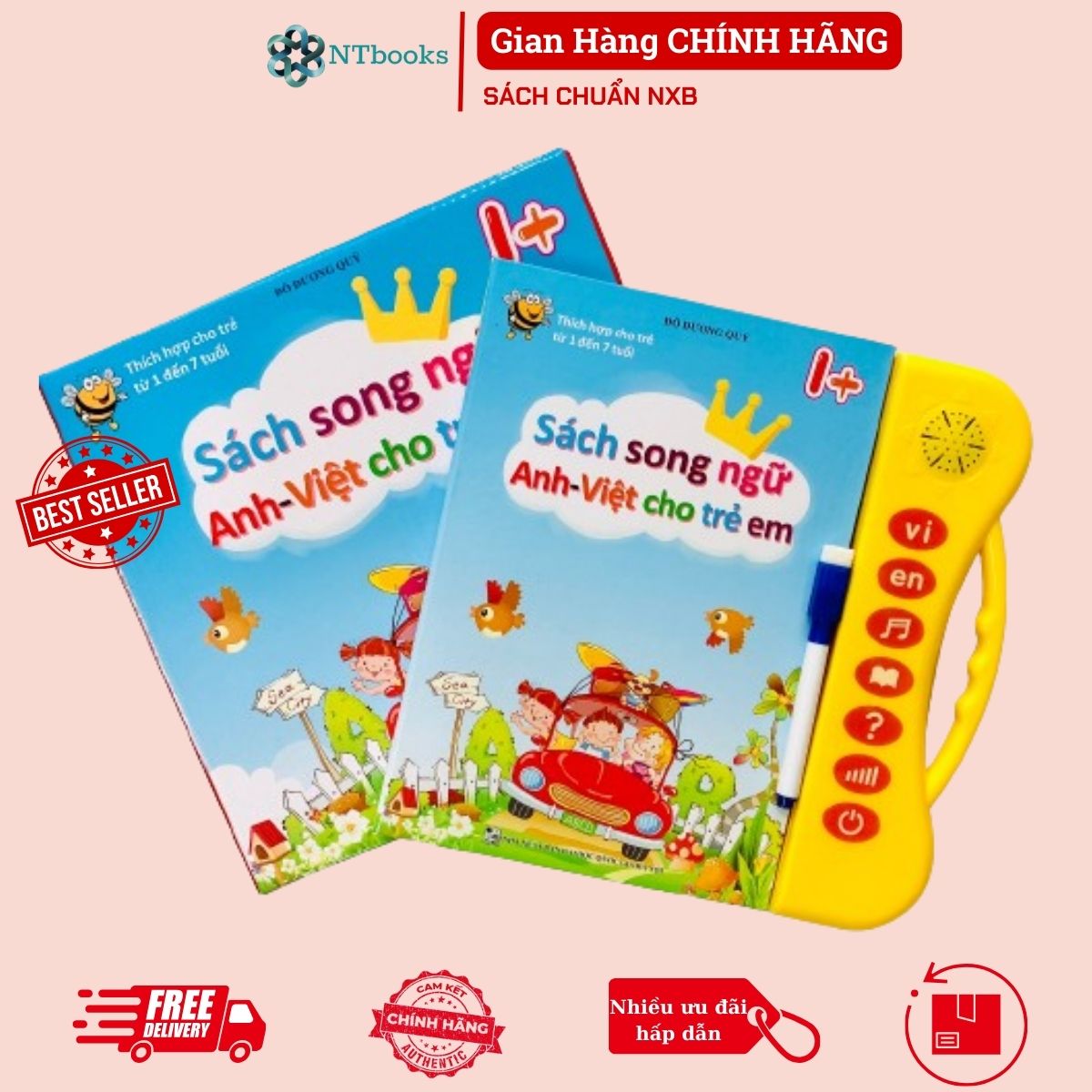 Sách - Sách Nói Điện Tử Song Ngữ Anh - Việt cho trẻ em từ 1-7 tuổi