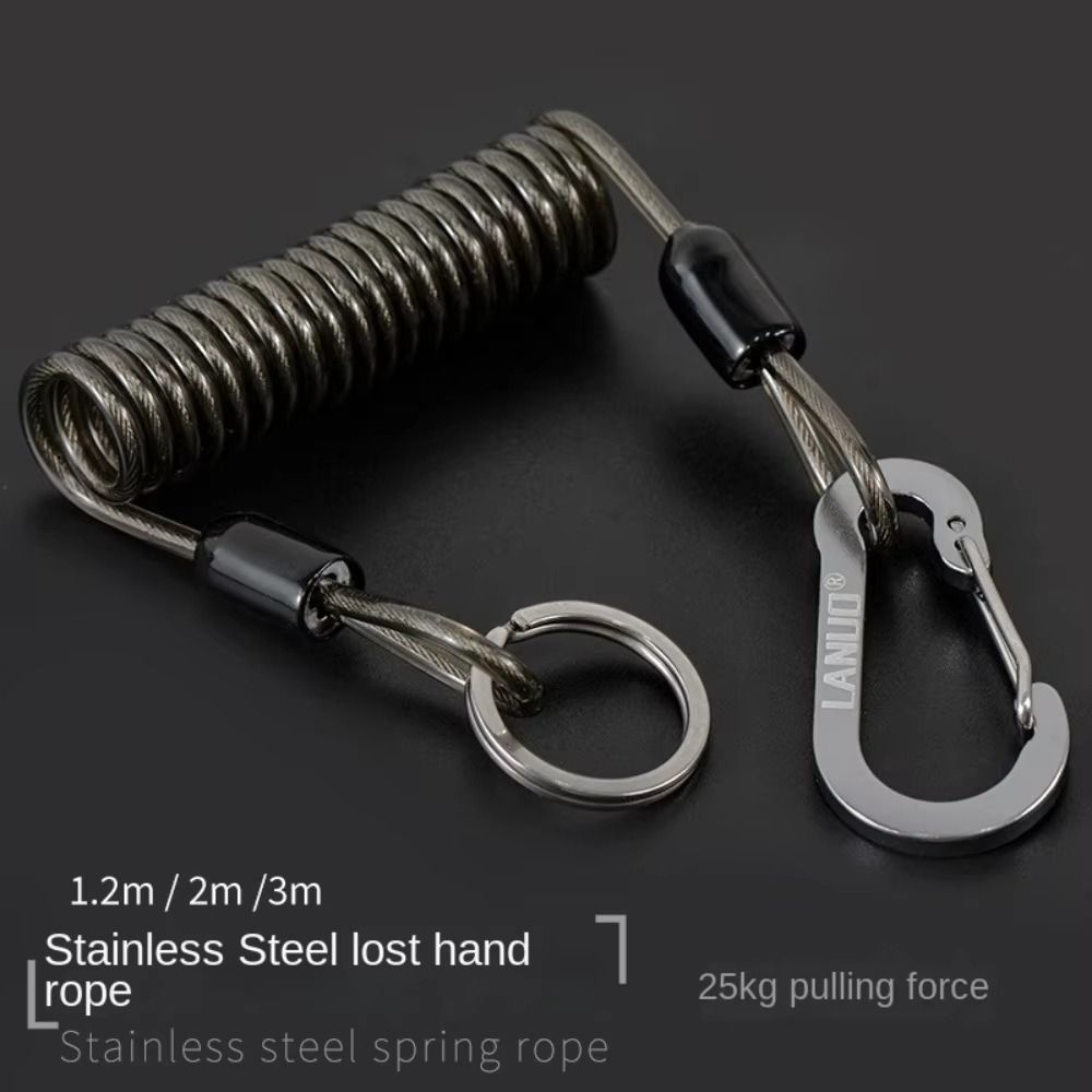 Safety Rope Elastic Coil Fishing Missed Rope Safety Rope Lockable ...