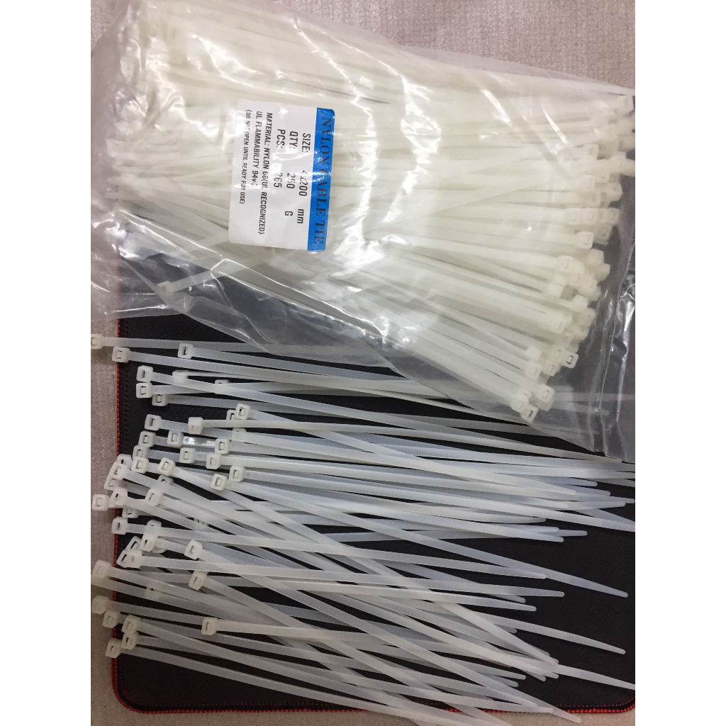 [Giá hủy diệt] [ Siêu ưu đãi] Túi 250 sợi dây rút dây thít nhựa 20cm với chất liệu Nylon PA66