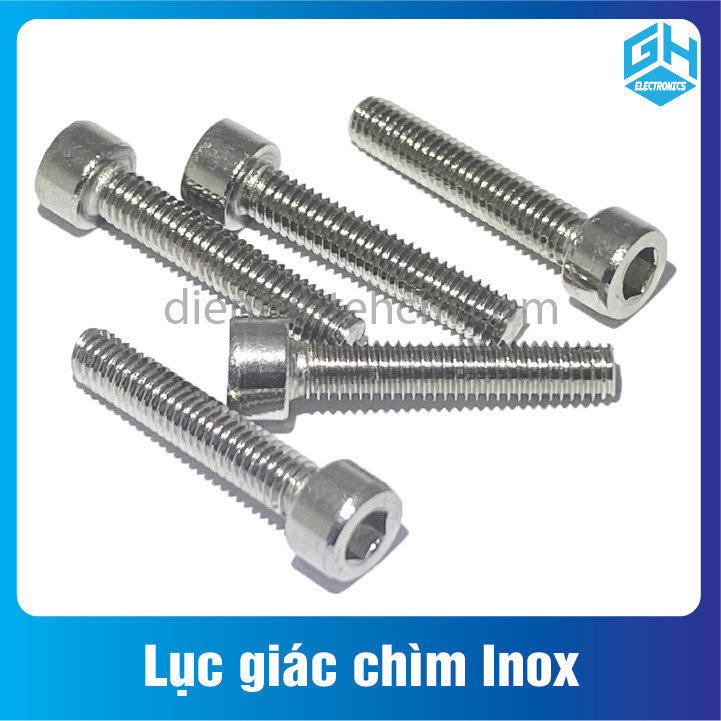 Combo 5 con ốc lục giác chìm m3,m4,m5,m6,m8 inox chất inox 201 nhiều kích thước