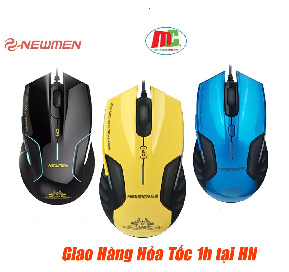 Chuột Gaming Newmen G7+ (Màu Vàng/ Xanh/ Đen) - Hàng  BH 2 Năm