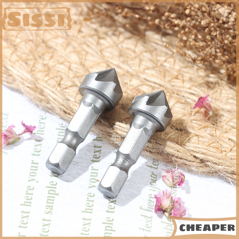 Sissi 6 Flute Countersink Drill Bit Chamfer Cutting Woodworking Tool hexagon handle