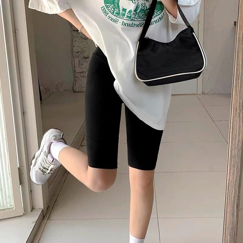 Quần legging đùi cuộn tím siêu Hot