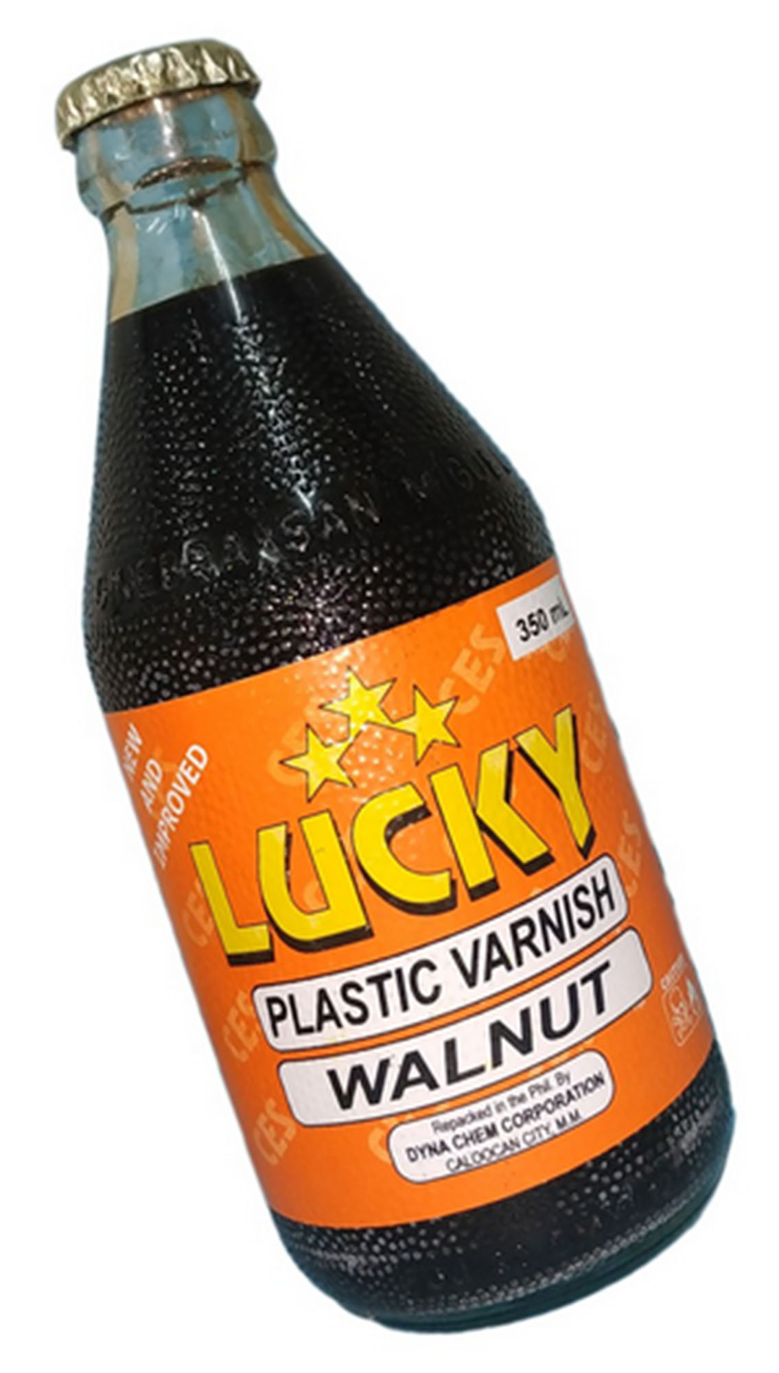 LUCKY PLASTIC VARNISH ( WALNUT COLOR ) 1 BOTE 350ML WALLNUT WALL NUT