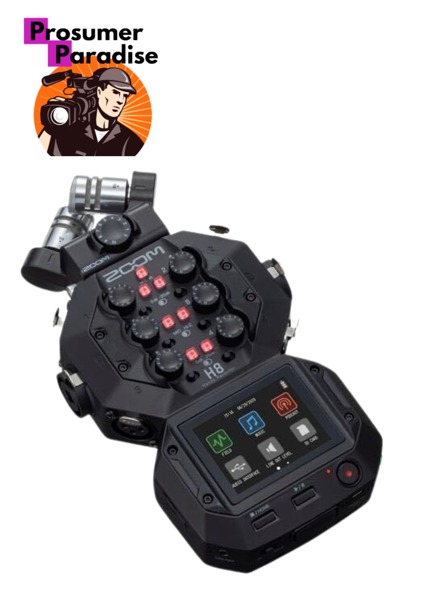 Zoom H8 8Input / 12Track Portable Handy Recorder w 2 year warranty