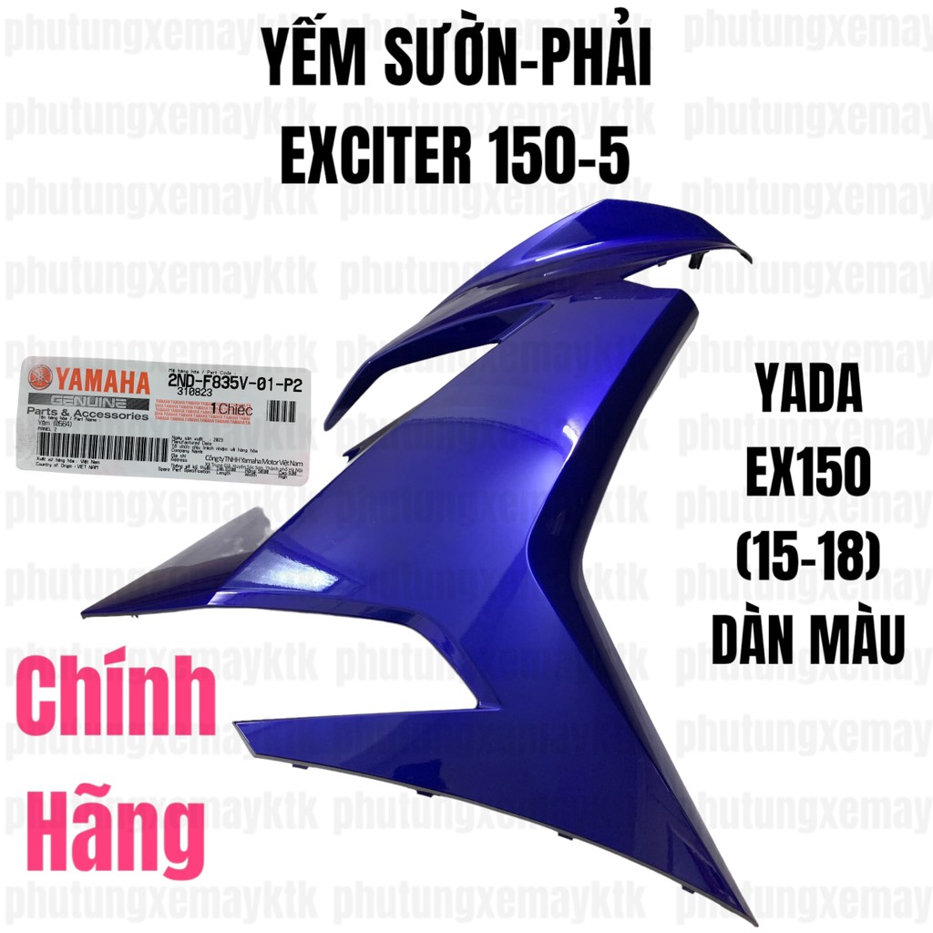 Yada-ex150-xanh dương-5 yếm sườn-phải