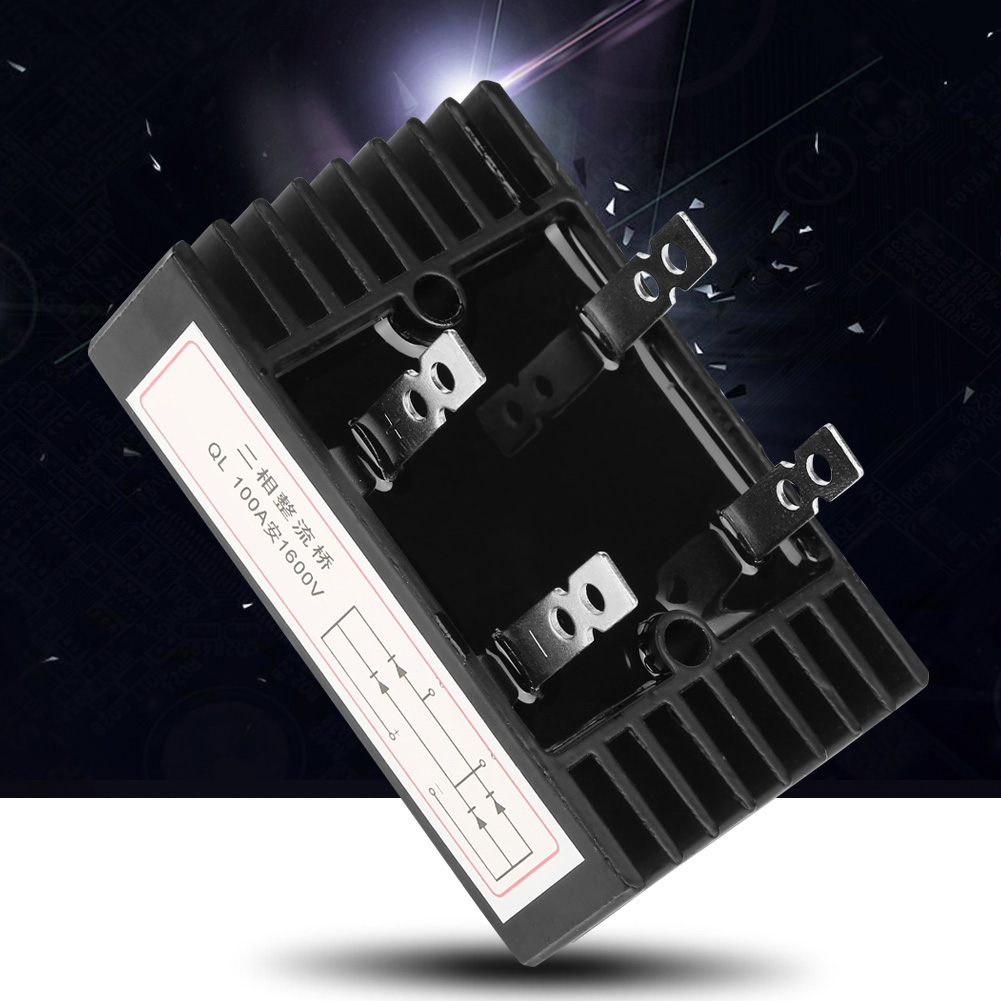 Bridge Rectifier Easy Installation Stable Performance Bridge Rectifier 2-Phase Good Heat Dissipation Work for Industrial Equipment Factory Power Supply