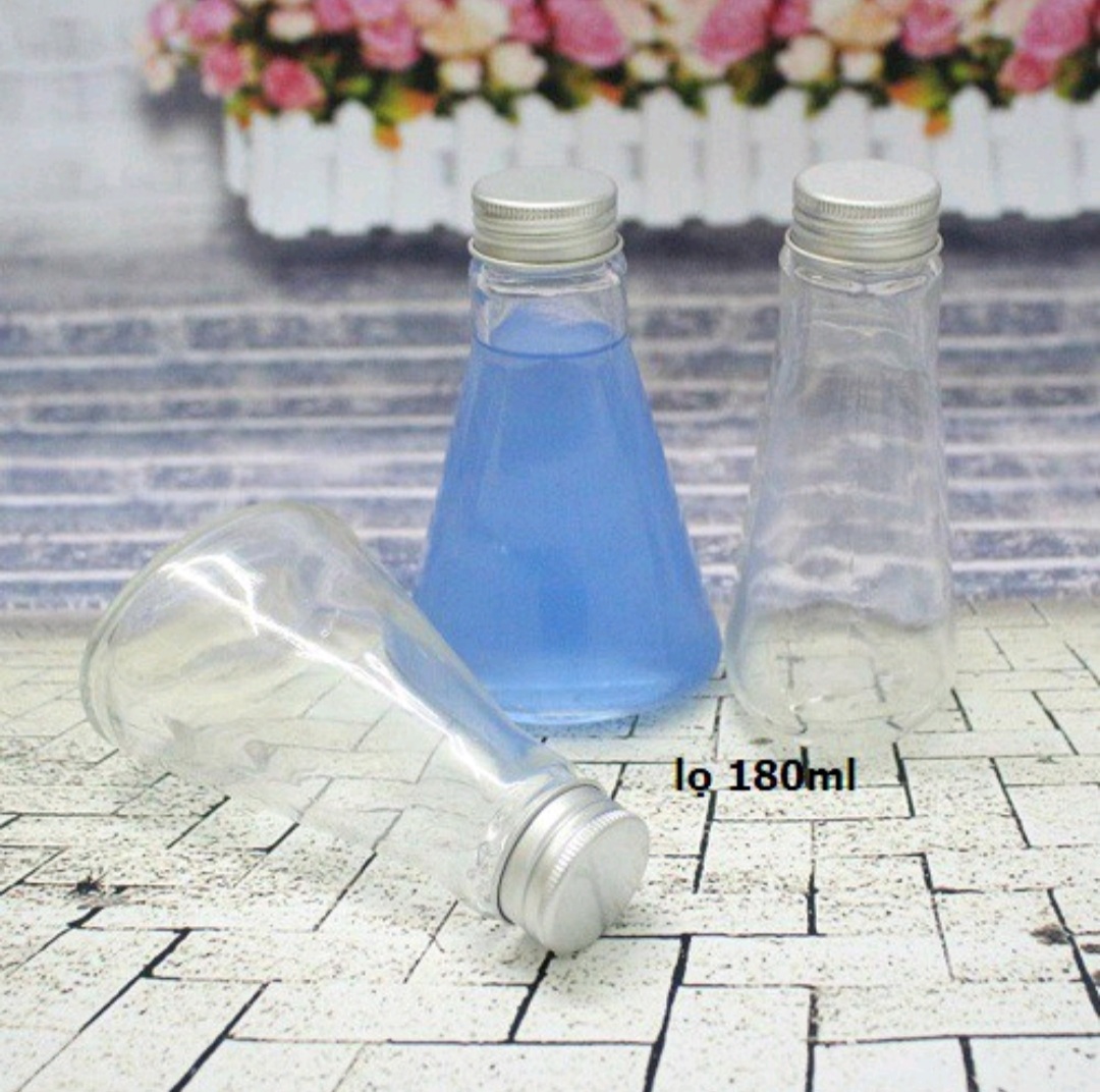 Combo 10 lọ thủy tinh Tam giác 180ml nắp Bạc