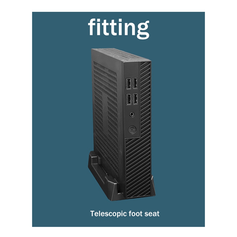 DX01 Thin Mini ITX Computer Chassis Desktop Computer Chassis USB2.0 Computer Case with Telescopic Foot