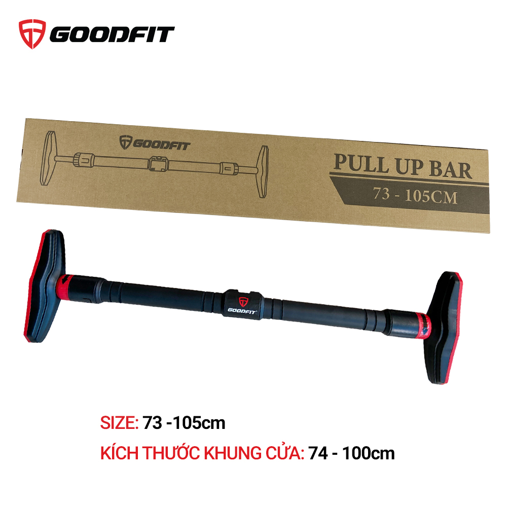 Xà đơn gắn cửa, treo tường thép chịu lực có thước thăng bằng GoodFit GF201PU