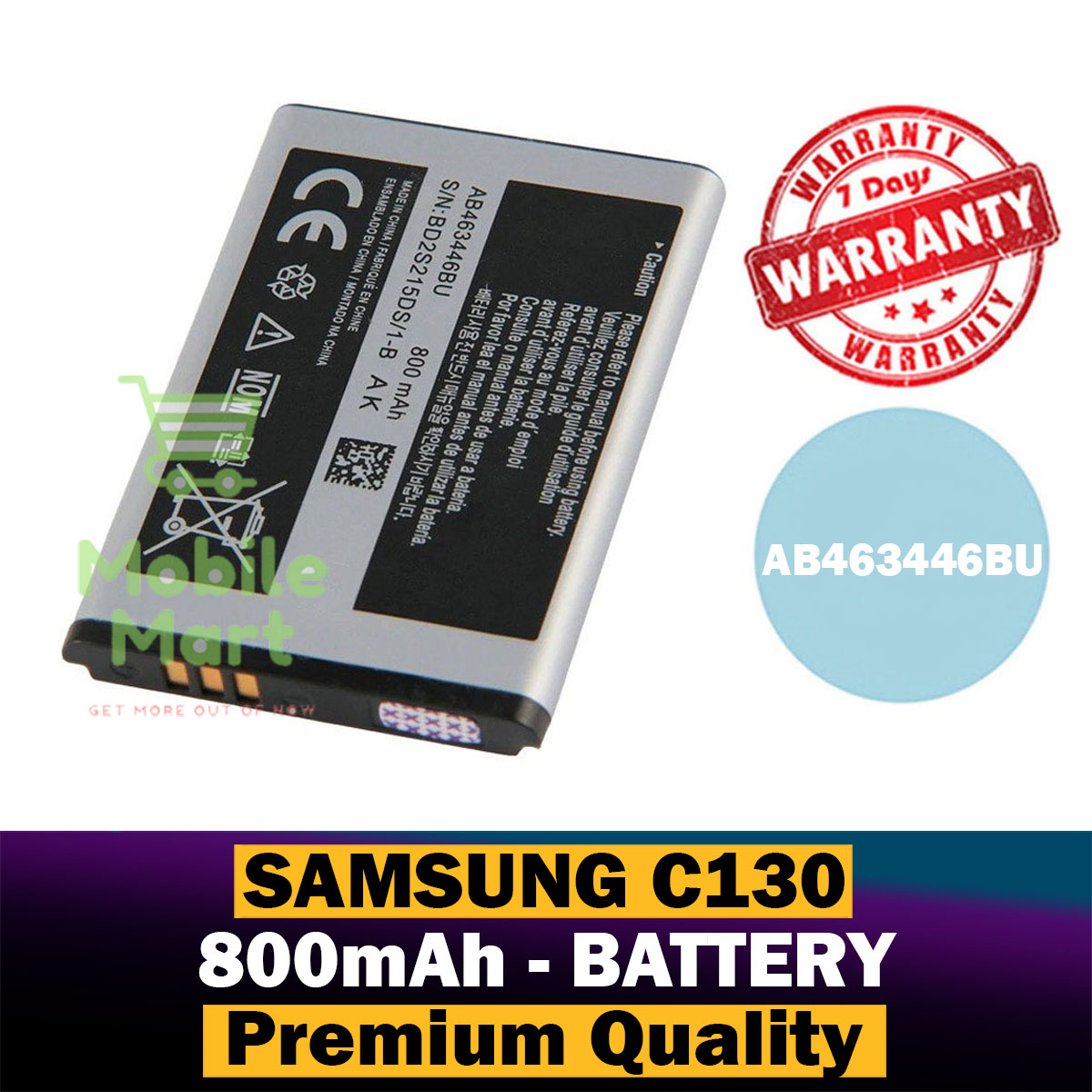 Samsung Galaxy C130 Battery AB463446BU Replacement Premium Quality 800mah Battery For Samsung Galaxy C130