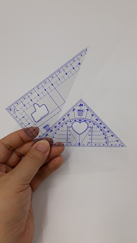 Combo 50 bộ thước Eke WinQ No5, No6  (Bộ 2 Cây)