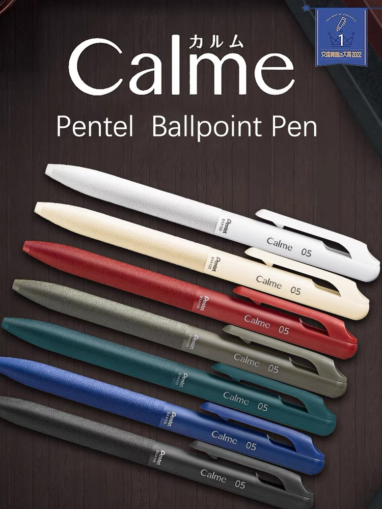 %E3%80%90The%20Quiet%20Page%E3%80%911pc%20Japan%20Pentel%20Silent%20Ballpoint%20Pen%20Calme%200.5mm%20Office%20Accessories%20Students%20School%20Stationery%20Oil-Based%20Ink%20Bxa105%20-%20Image%203