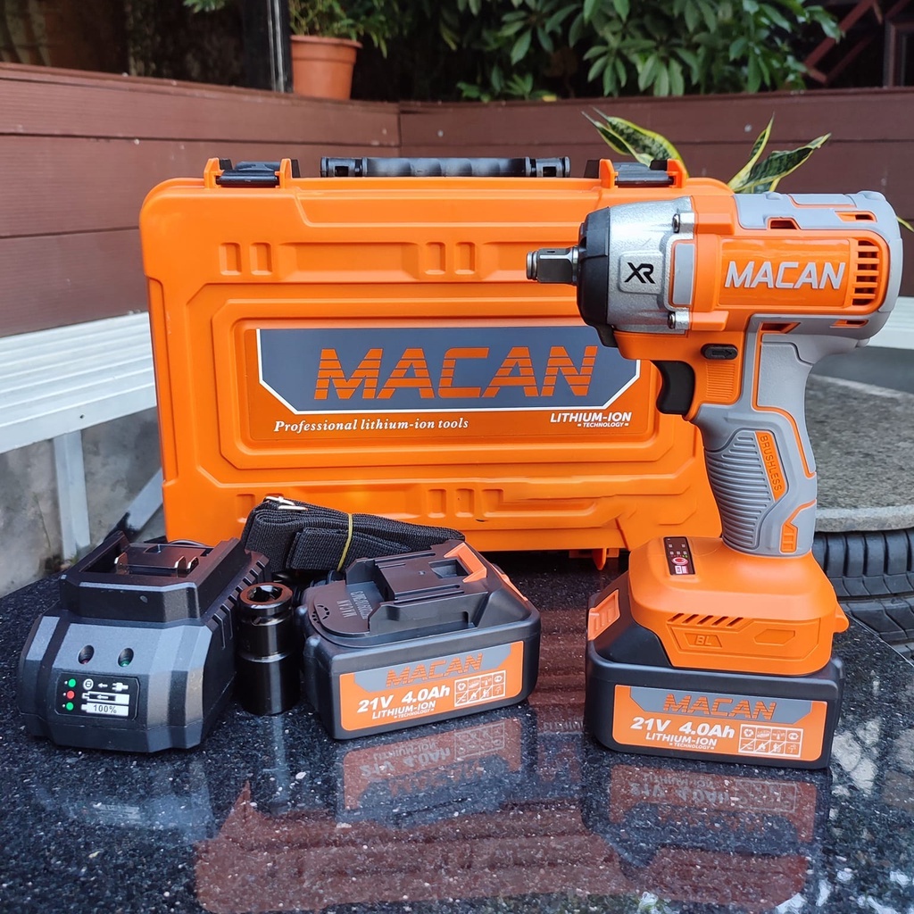 Máy siết bulong macan 6098b new lực siết chuẩn 380nm - 3 tốc độ, máy vặn ốc, siết bulong pin, máy siết ốc
