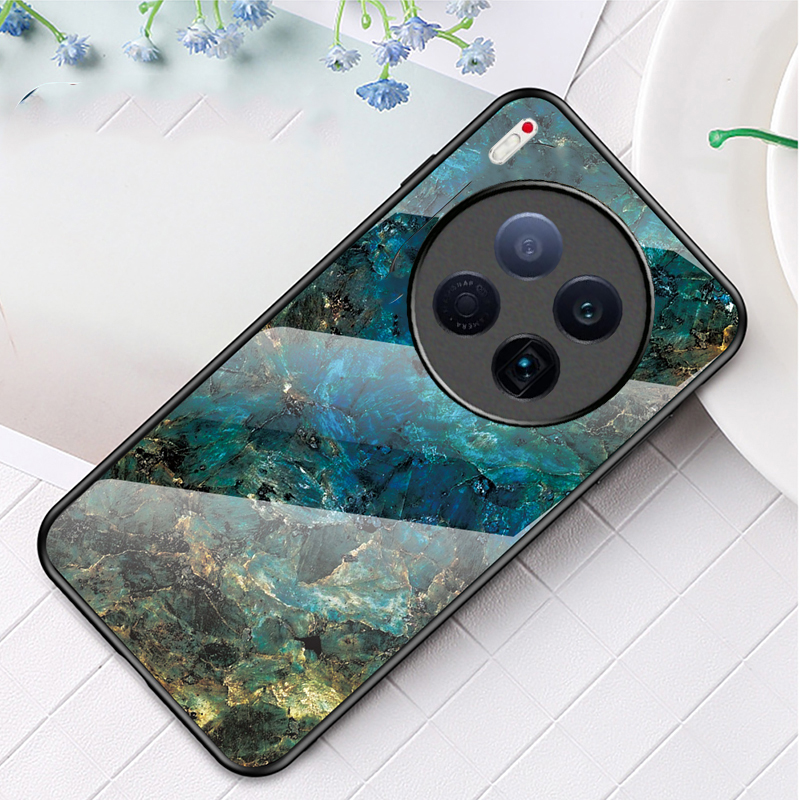 For Phone case Tecno Camon 40 Premier 40 Pro Fashion Marble Tempered Glass Protector Soft Frame Silicon Back cover Tecno 40Premier 40Pro.